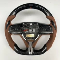 Maserati 14-18  Geberit black carbon fiber steering wheel with LED thumb buttons maserati geberit custom steering wheel