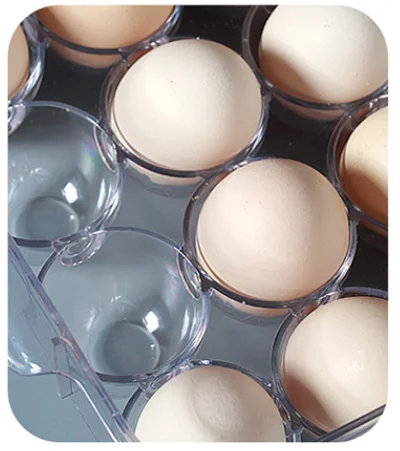 Refrigerator Egg Storage Bin  Fridge Egg  fresh-keeping box Egg Tray Clear(24 grids)