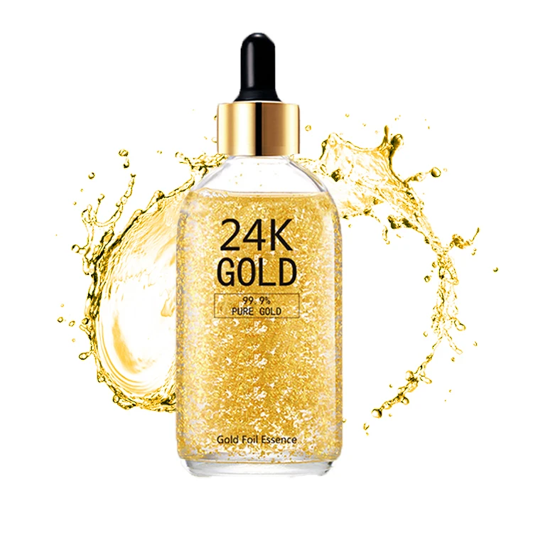 Частная марка высокого качества анти-старения 24K Gold уход за кожей лица Сыворотка для кожи, увлажняющий представлены Сыворотка для лица