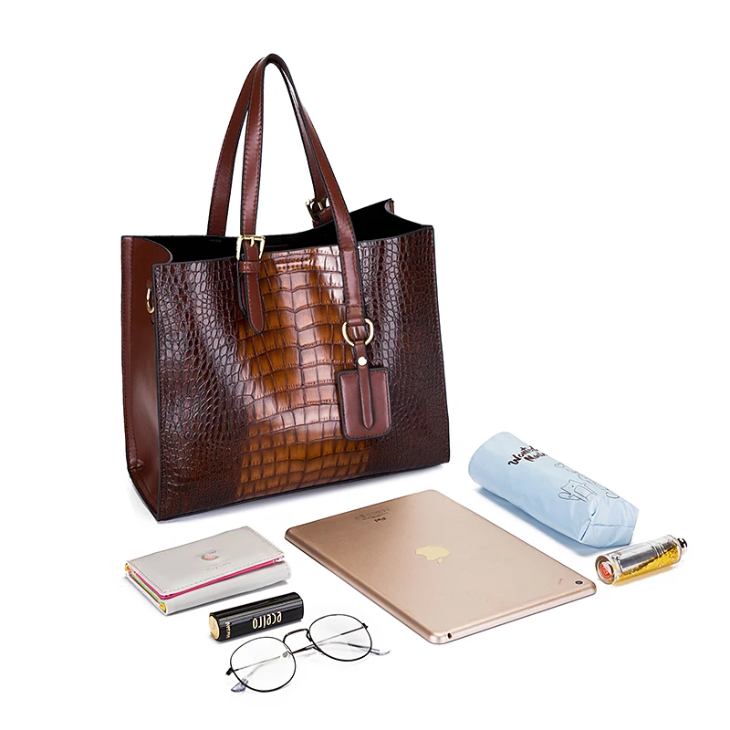 New popular Ladies bags high-capacity custom logo PU leather 3 in 1 set fashion shoulder bags women handbag