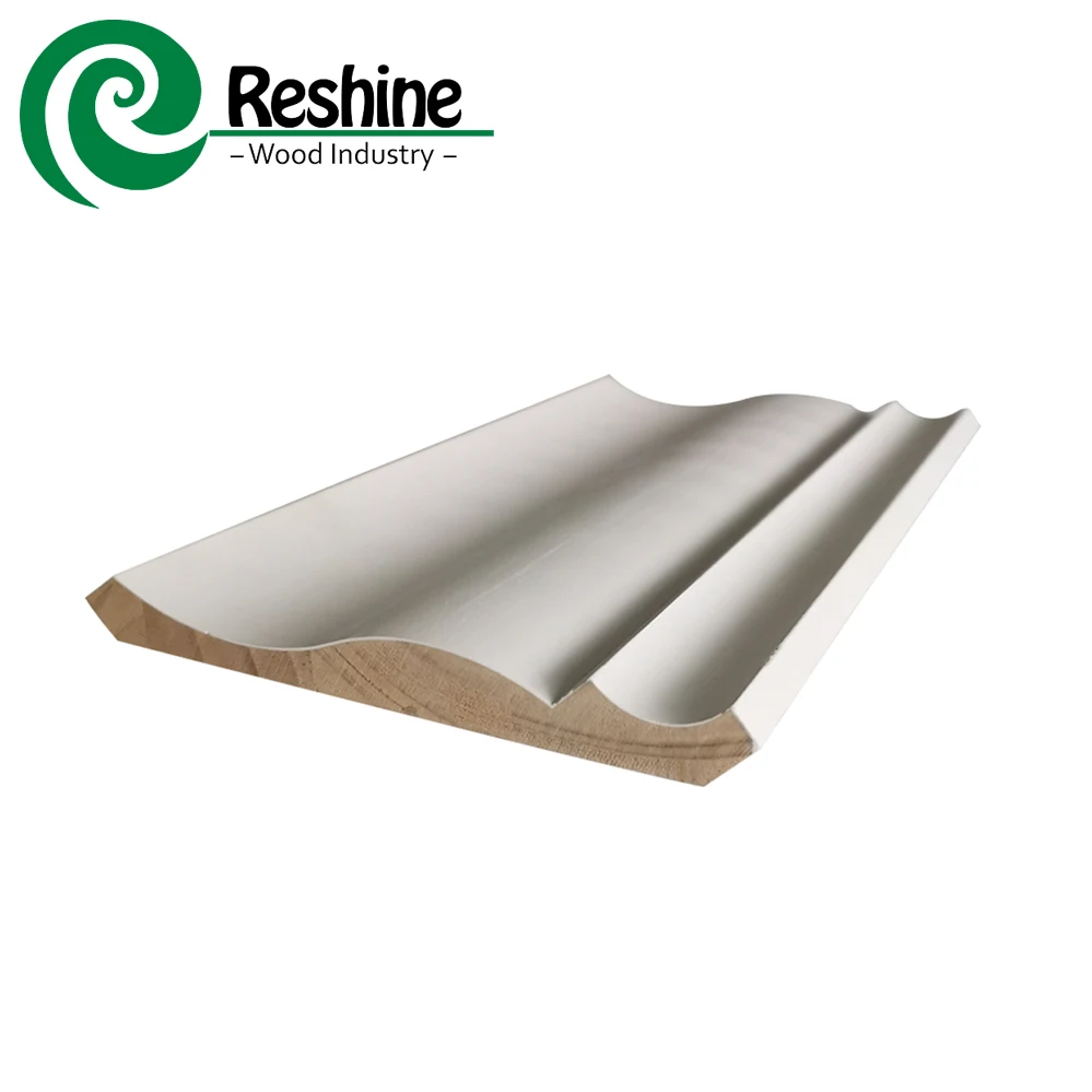 2024 Hot sale Pine Wood Ceiling Decorative Primed Moulding Crown Moulding