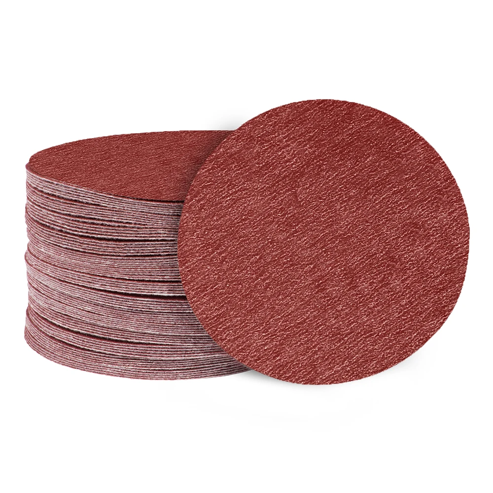 7 inch PSA Sticky Sanding Disk Roll Red Adhesive Gold Sandpaper Link Roll  Aluminum Oxide Abrasive Paper Disc