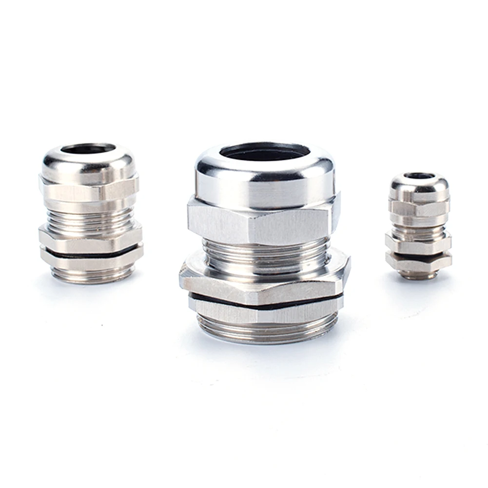 Electrical Accessories Metal Cable Glands M48*1.5 Durable IP68 Stainless Steel Cable Connectors