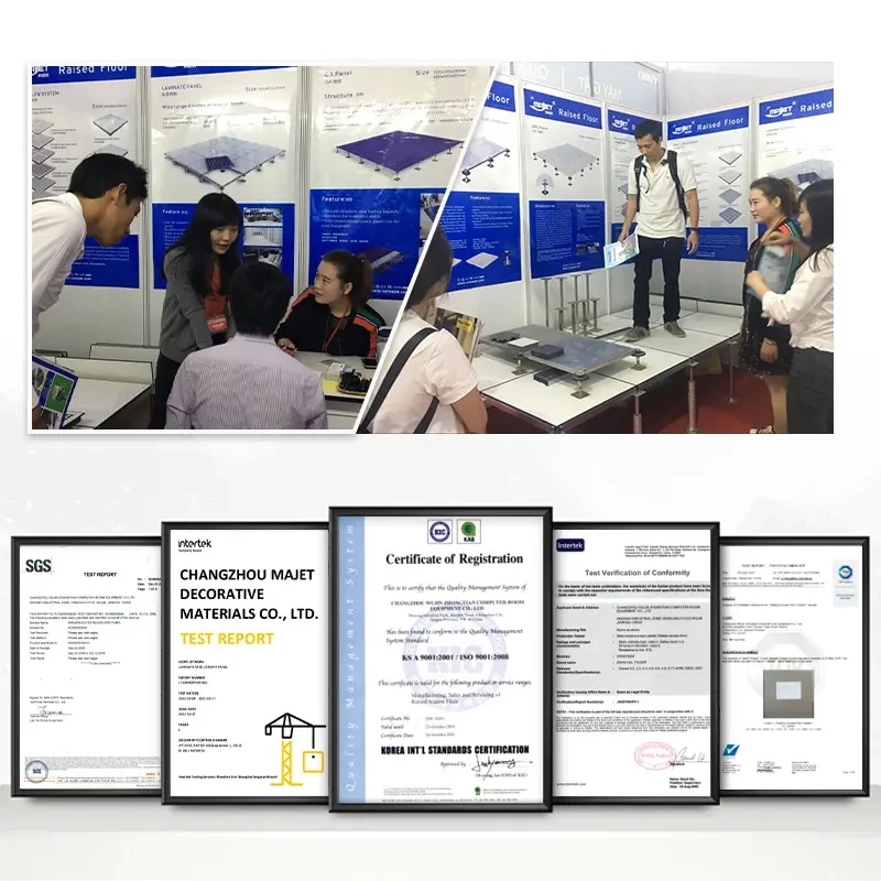 Majet B2 fre resistance woodcore With Six Sided Galvanized Steel Cladding Raised Floor