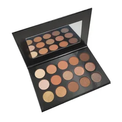 15 Colors Private Label Cosmetics No Brand Makeup Custom Eyeshadow Palette High Pigment Vegan Eye shadow