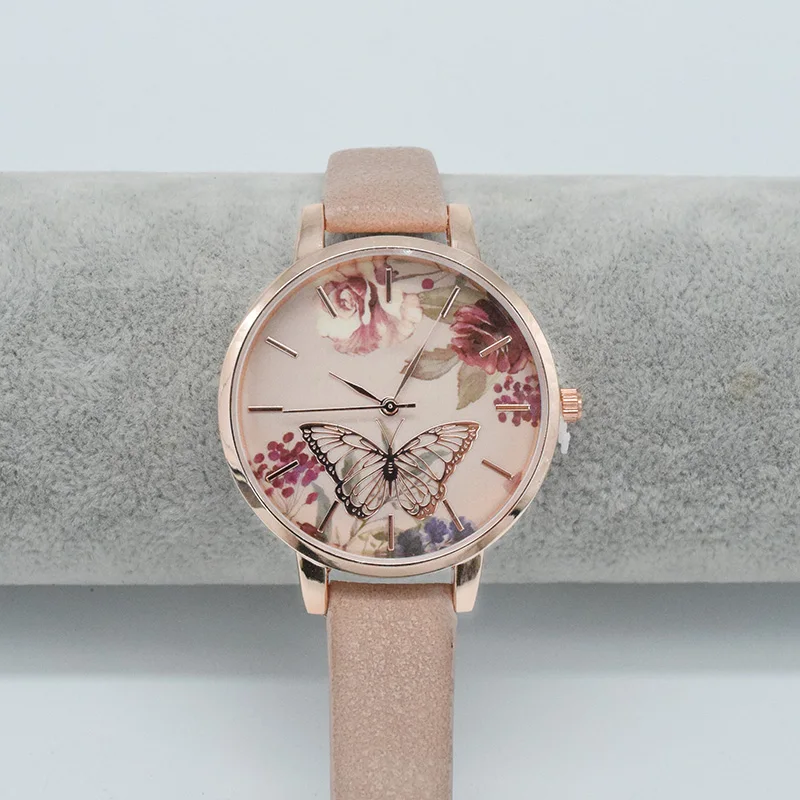 Luxury Women Bracelet Watches Set Custom Dial Ladies Elegant Leather Strap Watch