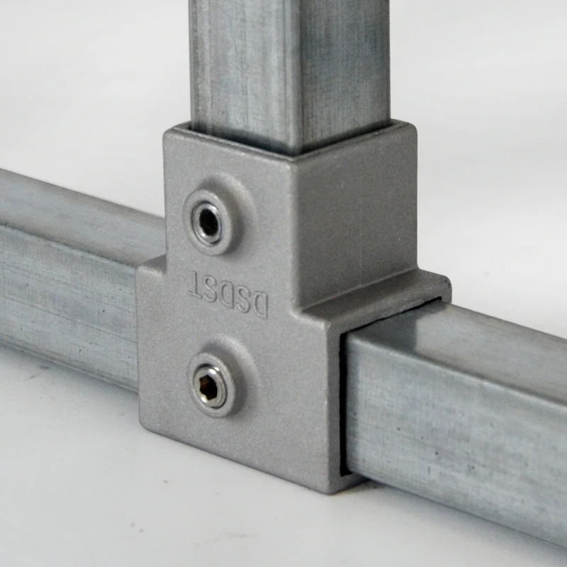 Aluminum alloy T-Tee Quick Connectors Guardrail Cast Aluminum Structural Fittings Handrail Pipe Clamps
