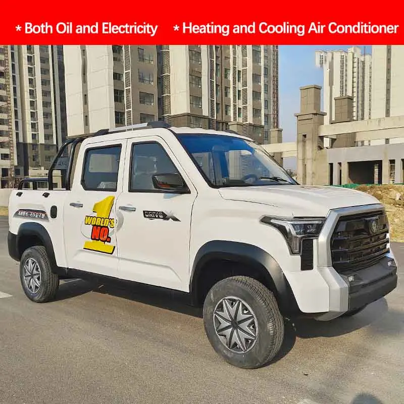 new double row electric mini pickup truck closed cargo box 4x4 mini pickup 4-wheel household ev truck electric car