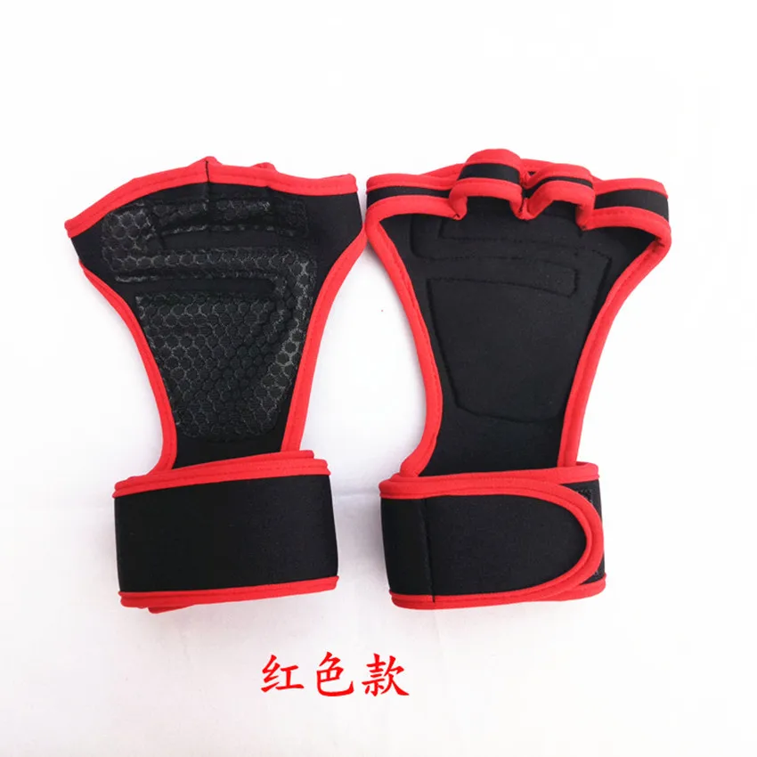 
Silicone Padded Sports Cross Training Gloves with Adjustable Wrist Wrap Support for Fitness WOD Weight lifting Gym Workout 
