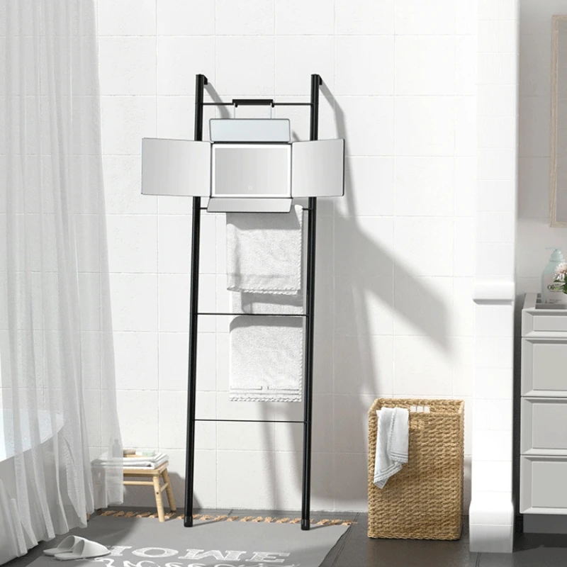 3-way Barber Mirror for Women Shaving Self-cut Makeup Mirror S Car Cosmetic Mirror with Led Light