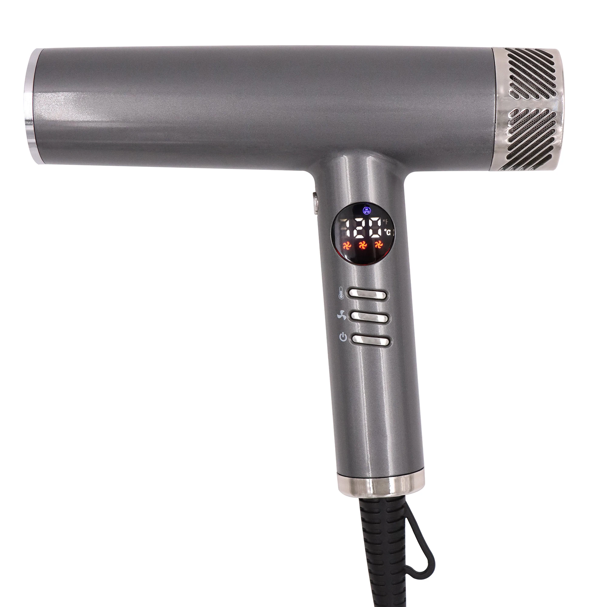 LCD High Speed 110,000 RPM Blow Dryer Powerful Negative Ion Fast Airflow Hair dryer for Salon