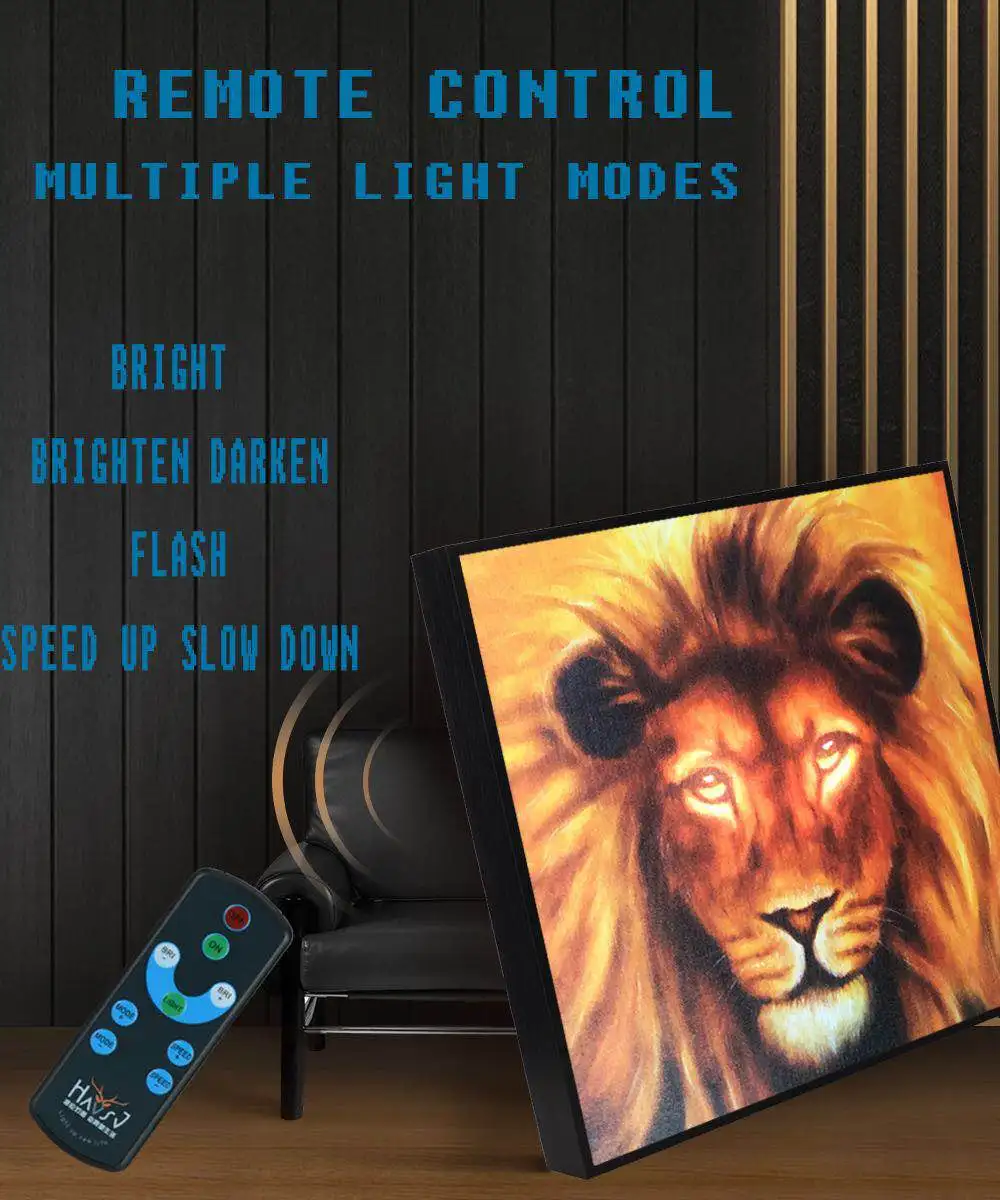 Cheap modern style digital printing canvas wall art canvas with led light and bluetooth for home