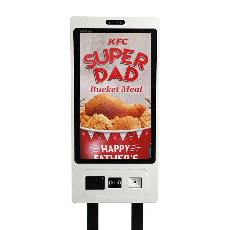 21.5 Inch Wall Mounted Capacitive Touch Screen Payment Terminal Kiosk Self-service Ordering Machine For Restaurant