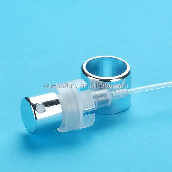 Factory directly high quality aluminum shinny siliver 15mm  crimpless perfume sprayer pump fine mist sprayer