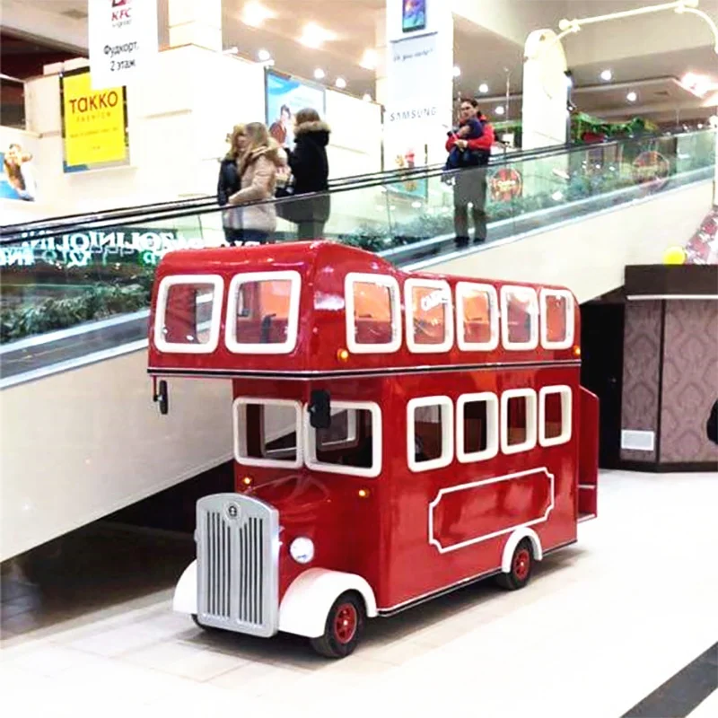 Cheap Factory Direct Supply Carnival Kiddie Amusement Park Rides Electric Open Top Mini London Double Decker Bus