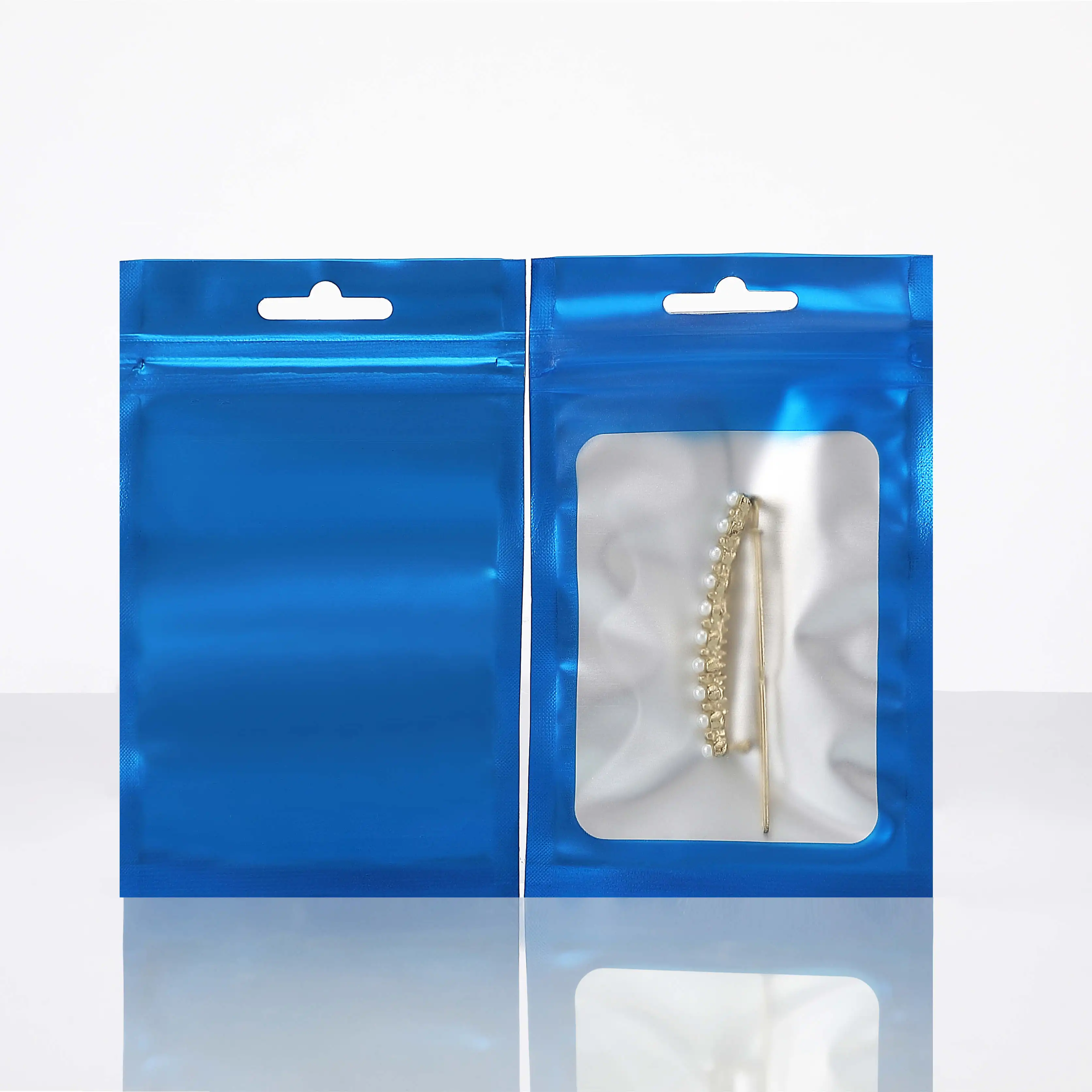 In Stock Laminated Plastic Bag Packaging Custom Waterproof Aluminum Foil Resealable Transparent Ziplock Bags