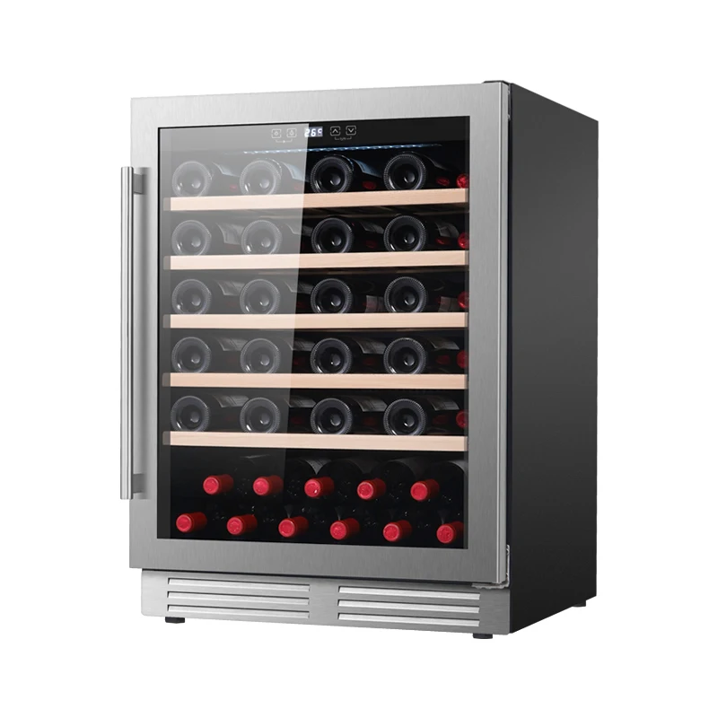 JCS-145L series China Supplier Wine Cabinet Display Shelf led wine cooler dispenser