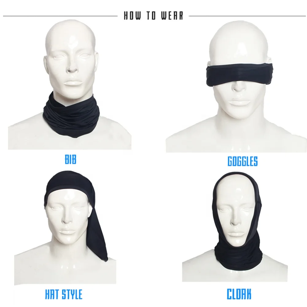 
UPF40+ Neck Gaiter Running Multifuntional Tubular Bandana Anti-UV Unisex Face Mask Custom Logo Tube Headwear 