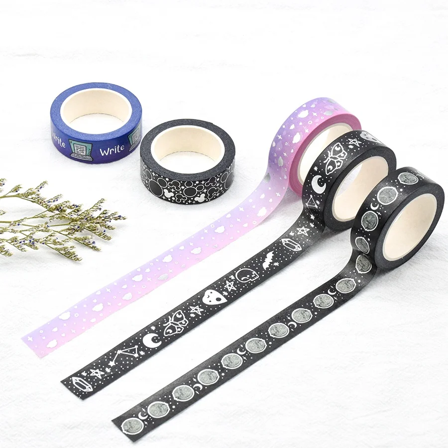 Custom Printed Stationery Colored Masking Wholesale Gold Foil Washi Tape