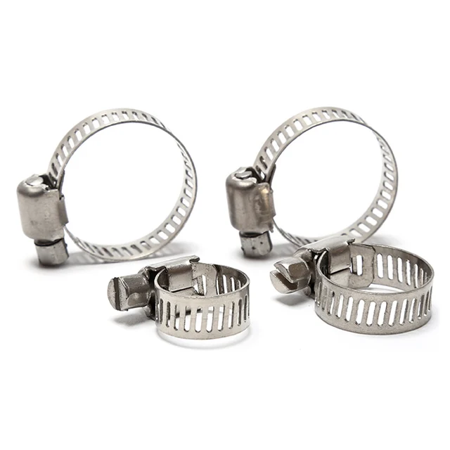 Factory custom Adjustable Stainless Steel Clamp Band Hose Clamp Fuel Pipe Worm Gear Clip