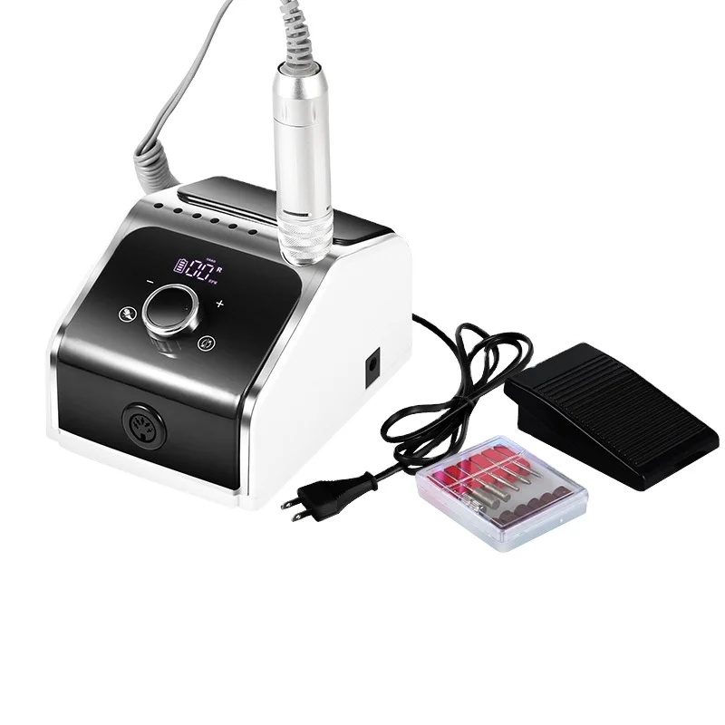 35000rpm rechargeable /plug-in electric nail drill bits machine For Acrylic Gel Polish Nail Art Salon Equipment