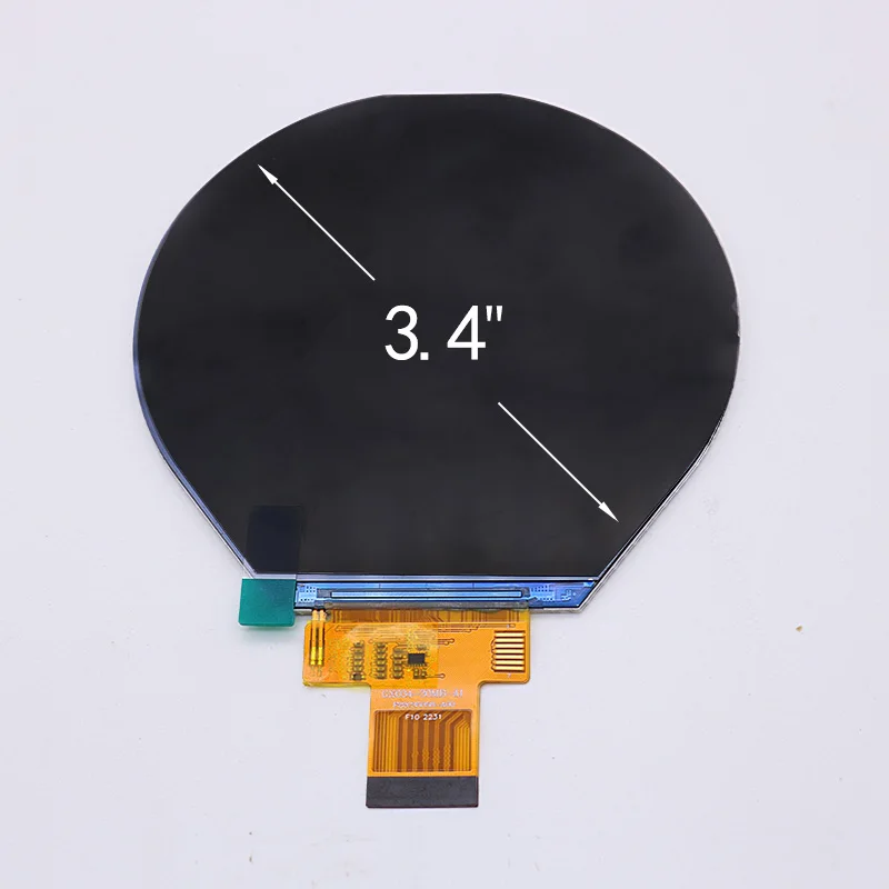 IPS 3.4 inch 800(RGB)x800  dots Round TFT LCD display with Mipi RGB Interface