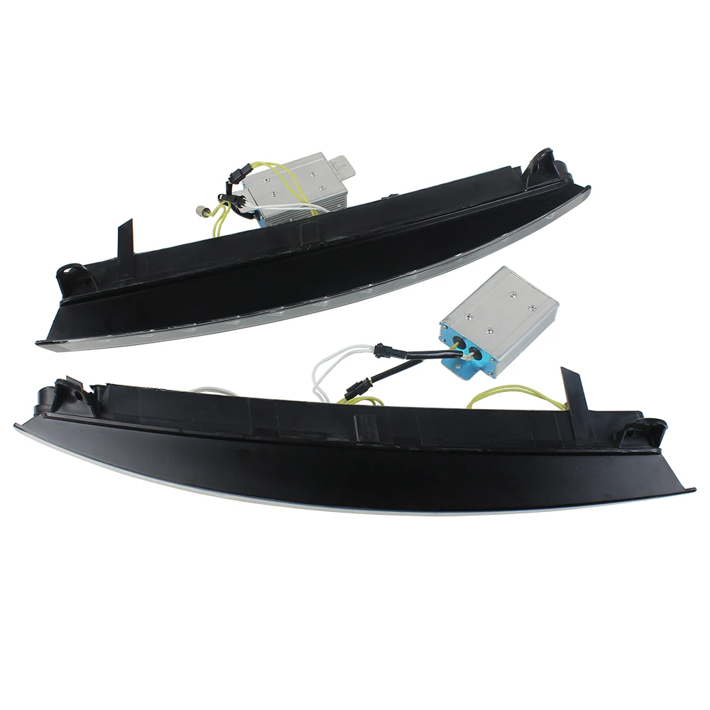 Compatible Pair For Audi Q7 2006~2009 LED Daytime Running Light DRL Turn Signals Fog Lamps
