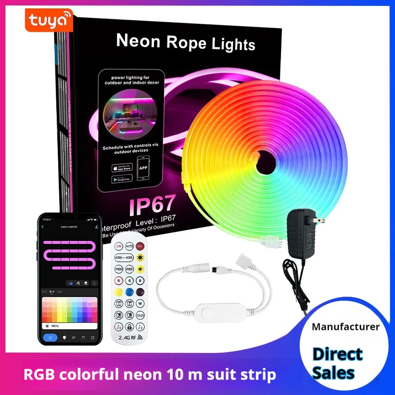 DC12V Neon LED Strip 120LEDs/M Flexible Rope Tube Neon Light Waterproof smart led lights For Home Decoration
