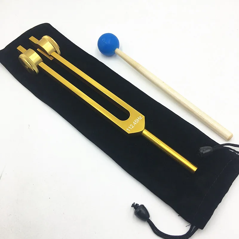 
Aluminum 111HZ Golden Vibration Sound Therapy Healing Chakra Tuning Fork Set With Hammer 