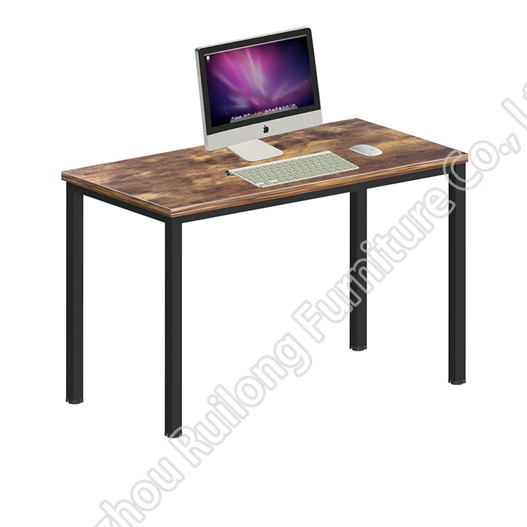 
Cheap Simple Modern MDF Wooden Metal Home PC Desktop Computer Desk Table 