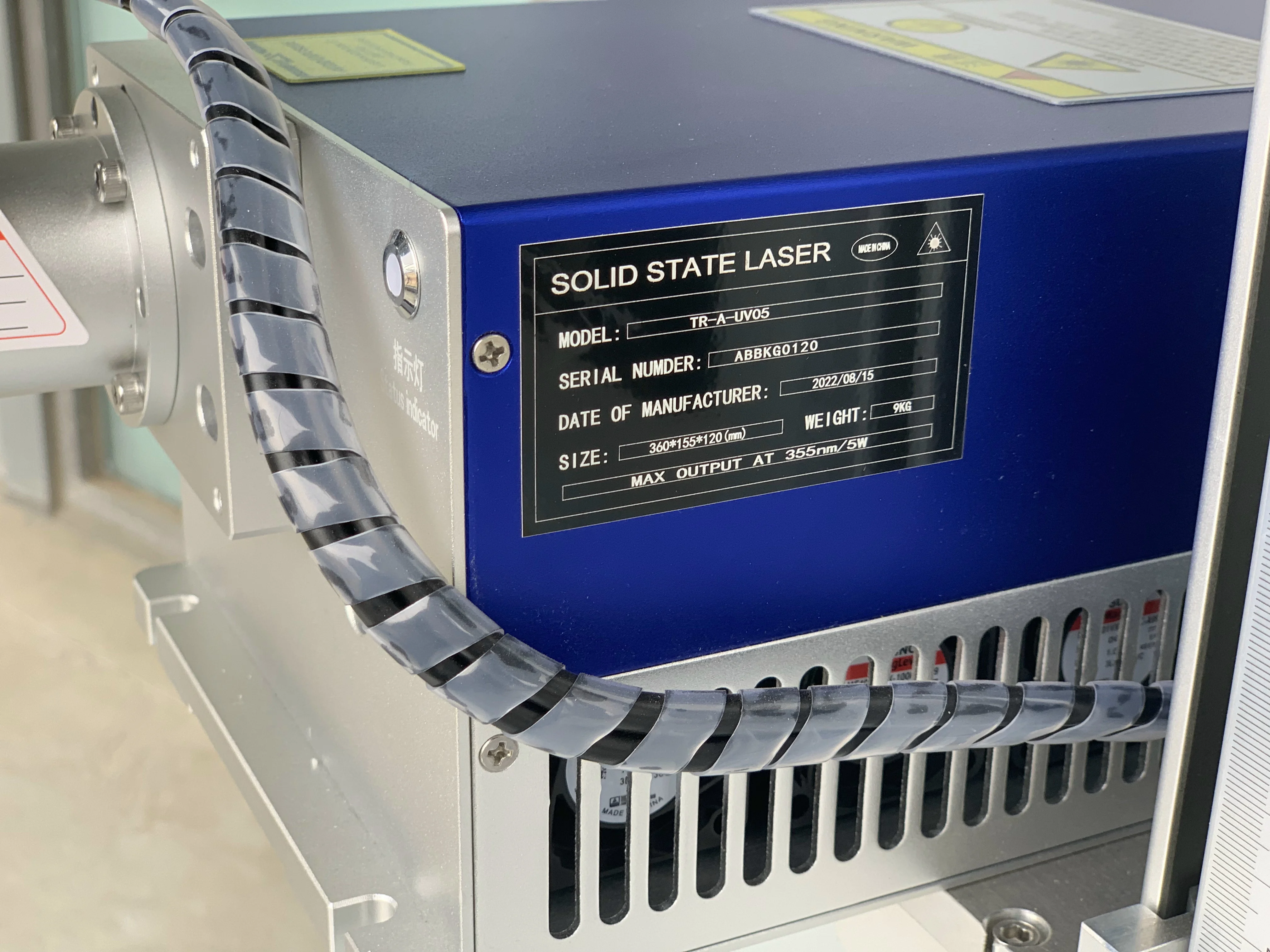 3W 5W 10W UV Laser Marking Machine Ultraviolet Ray Purple Ray marking for plastic and rubber
