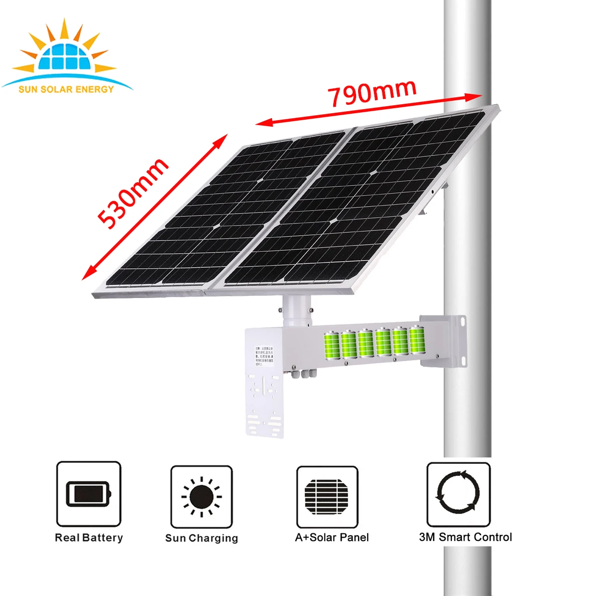 Compare zemu DC12V Smart Surveillance Solar Energy System 80W 40Ah 444WH Solar Panels Kit For Home CCTV Camera And IoT Devices
