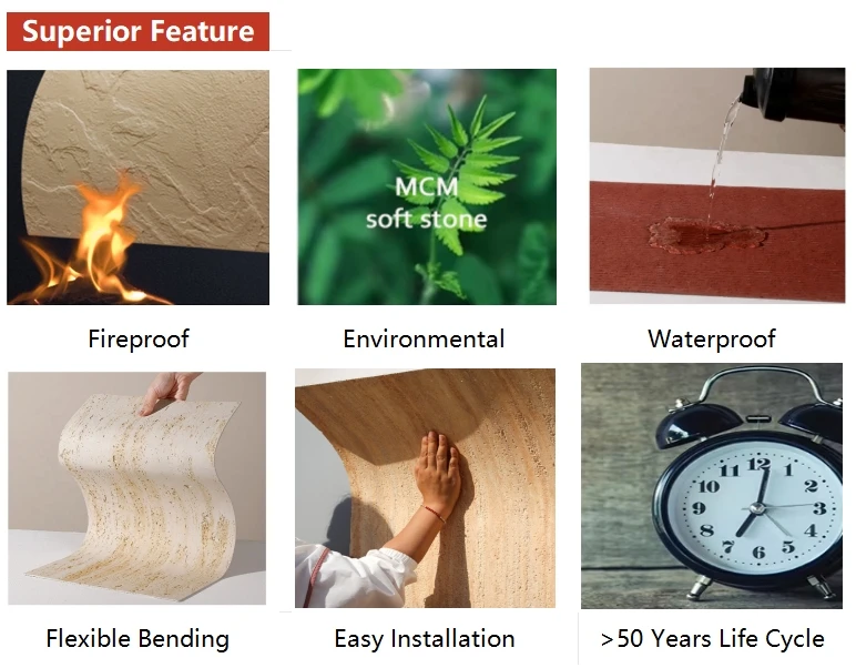 High Safety Soft Flexible Designs Ceramic Wall Tiles Soft Artificial Stone Cladding Flexible Tile For Exterior And Interior