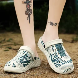 Popular Beach Wear Round Toe Slides Slipper Flat Wholesale Fashion Mens Croc Sandals