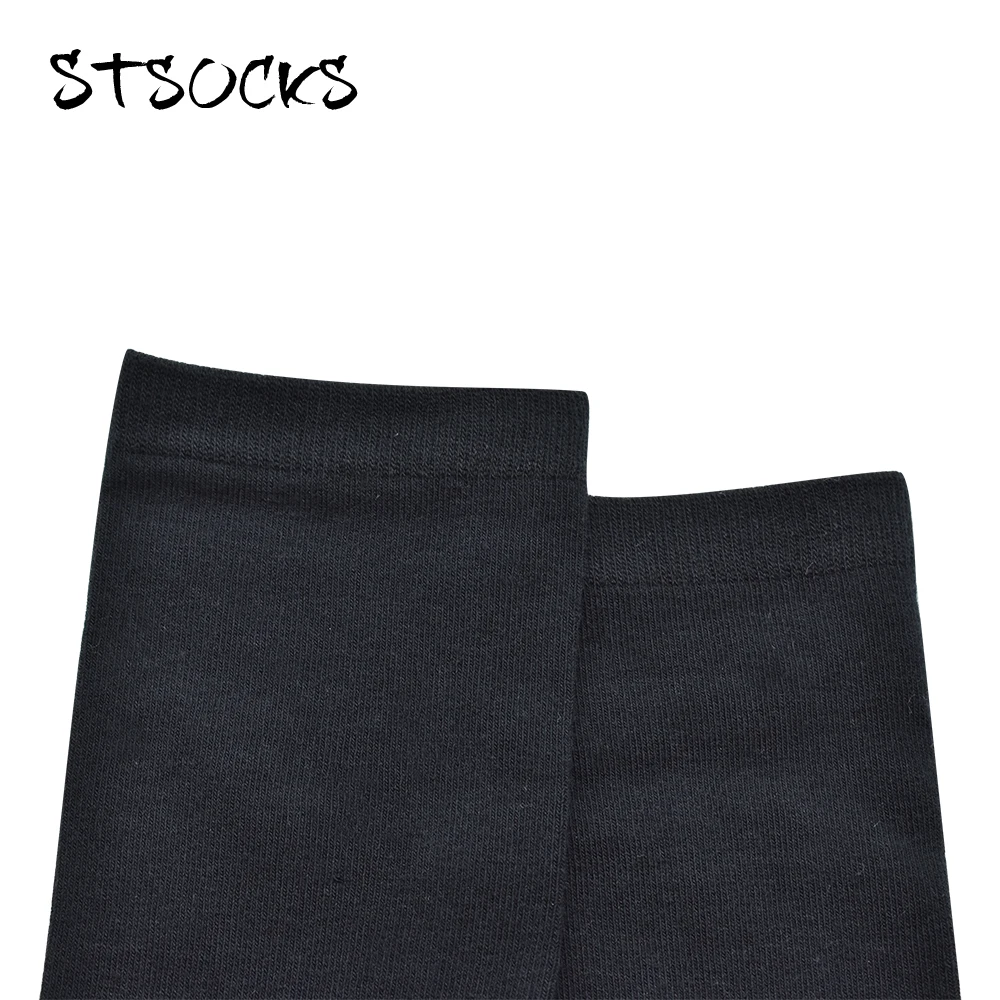 Wholesale Manufactures Custom Logo Fashion Black White School Students Children Knee High Tube Crew Socks