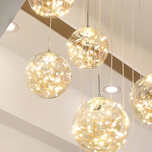 Crystal Ball Ceiling Modern Chandelier   Large Chandeliers for High Ceilings, Modern Villas and Stairs, Adjustable Length