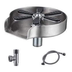 304 Stainless Steel Glass Rinser for Kitchen Sink Bar Accessories Bottle Cup whisky Glass Rinser Faucet Completed Set