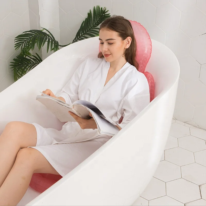 Inflatable spa cushion indoor bathtub backrest suction cup hip cushion chair head cushion water injection