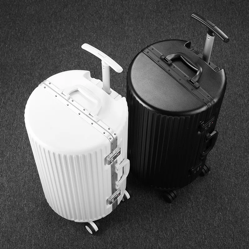 Koowo High Quality 20 24 Inch Cute Round Suitcase ABS PC Travel Luggage Set Customized Cabin Suitcase with Waterproof