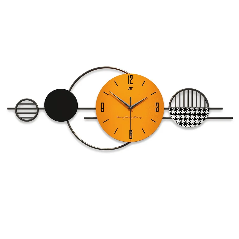Modern simple background wall pendant restaurant wall painting atmospheric wall clock decoration clock