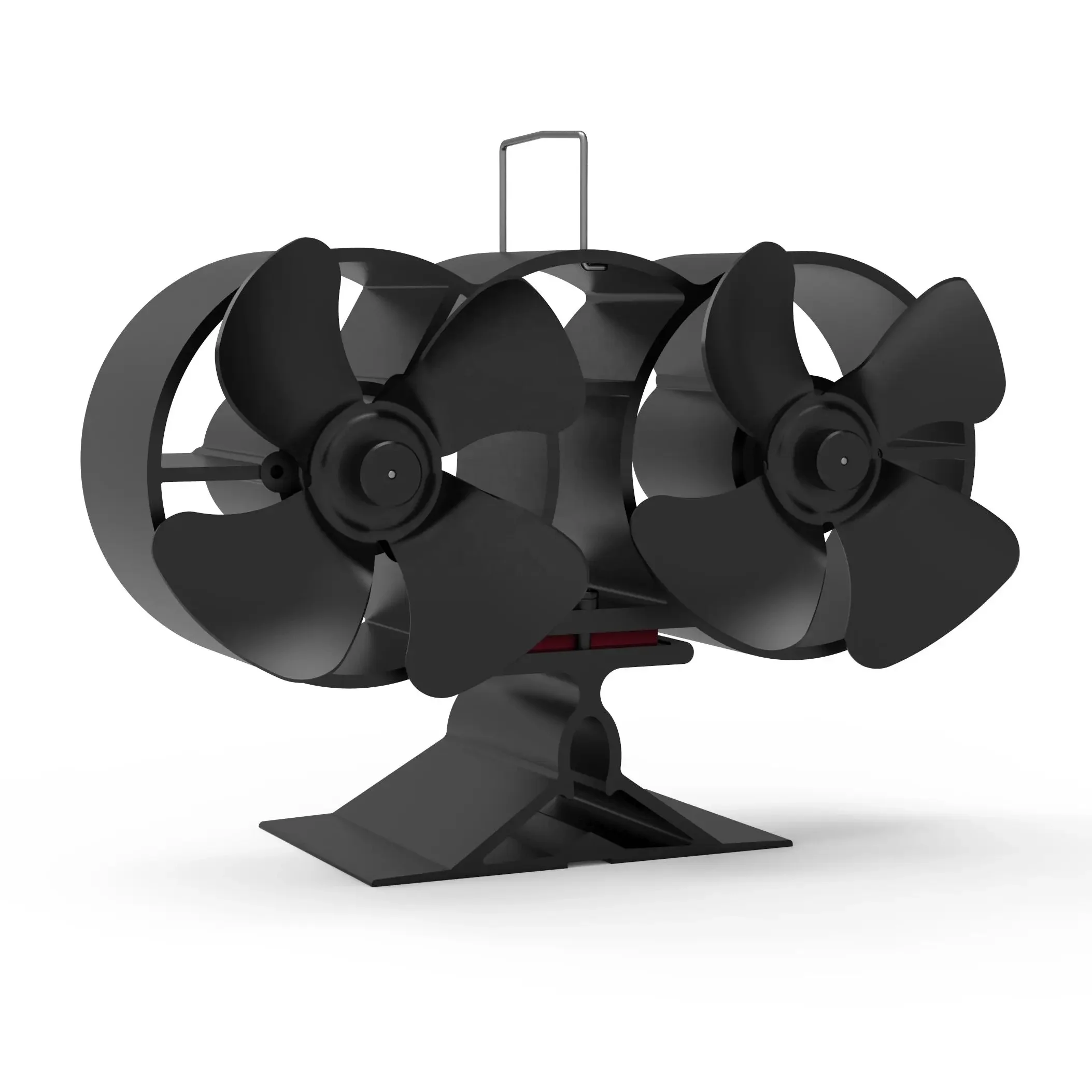 Тепловой двухсторонний двигатель большой воздушный вентилятор с низким уровнем шума для камина дровяной печи