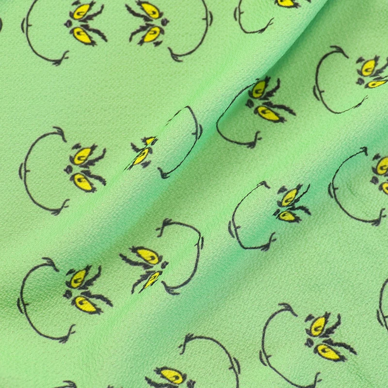 
custom design digital print polyester bubble chiffon fabric for skirt 