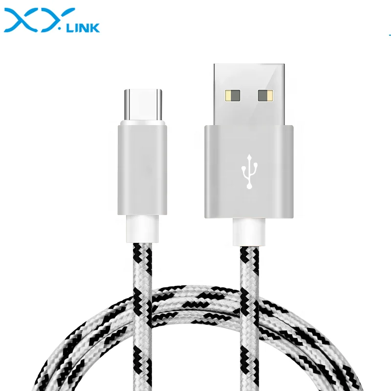 
XY-link Fast Charging Nylon Braided Tiger Pattern USB Cable Phone Charger for Typec Cable 