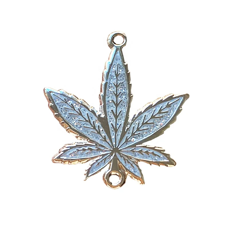 Custom Butterfly Fashion white Glitter Maple Leaf Inc Lapel Pin Plate Silver Soft Enamel With Backing Card Wholesale Manufacture