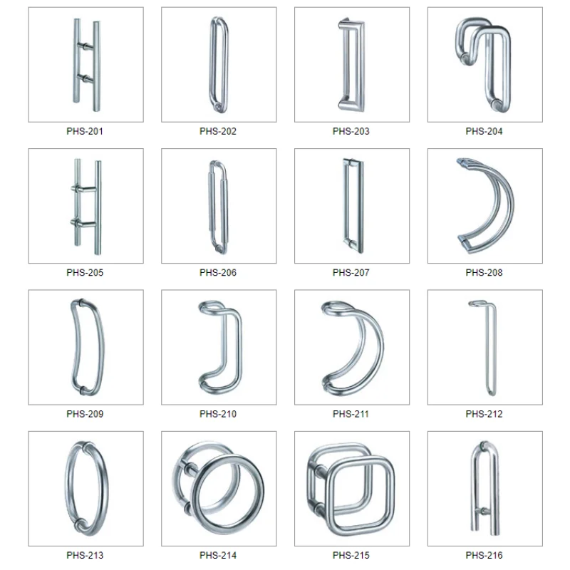 PVD Matt Black Commercial Hotel Project Shower Door Hardware Supplies Pull Handle Stainless Steel Tubular Grip Bar