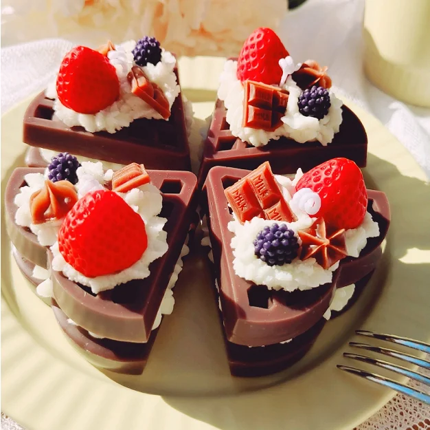 Горячая Распродажа красивые ароматизированные свечи в форме торта из натурального соевого воска для на день рождения свадьбу подарки роскошной