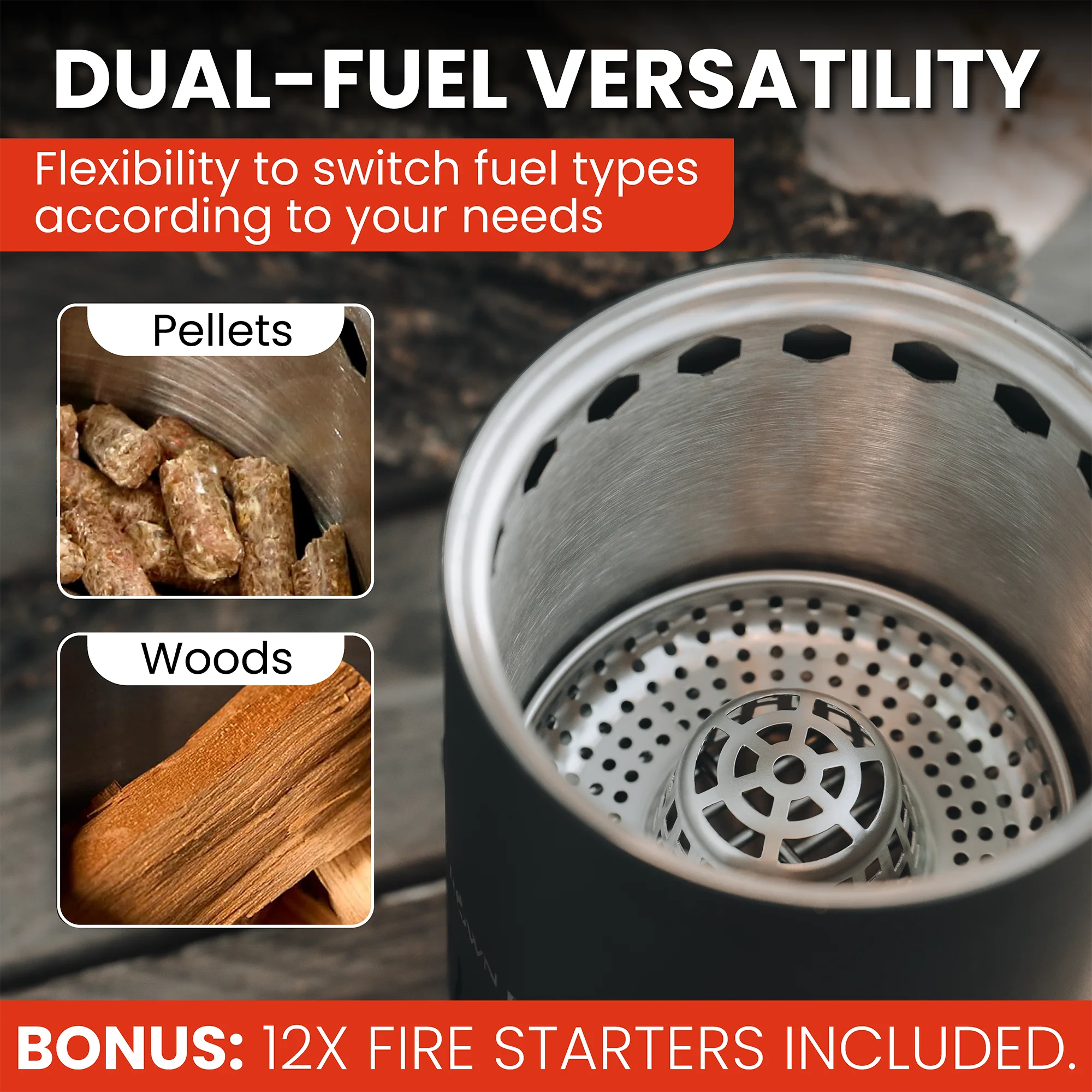 Portable Carbonization Stoves Mini Wood Burning Fire Pellet Stove Kitchen BBQ Stoves