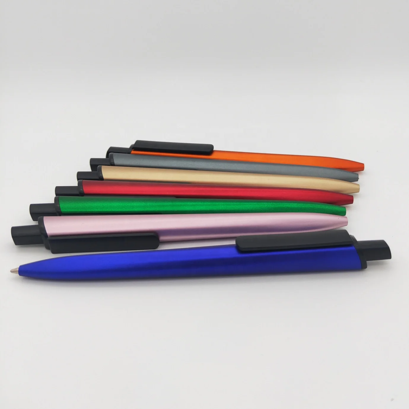 Personalised Blue plastic Use / throw LOGO Branded Pen ballpoint
