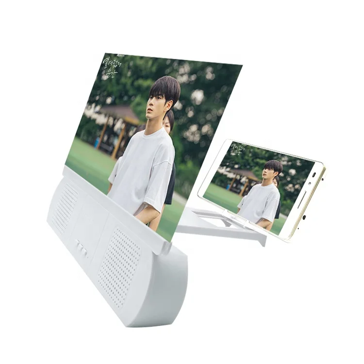 
10 Inch 3d Hd Desktop Bracket Mobile Phone Screen Amplifier Magnifier With Speaker 