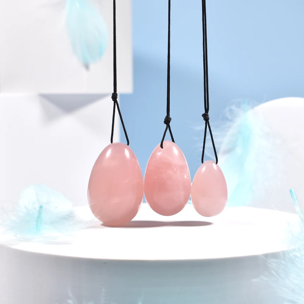2021 New Rose Quartz Jade Eggs 3 in 1 Set Nephrite For Women Viginal Exercise